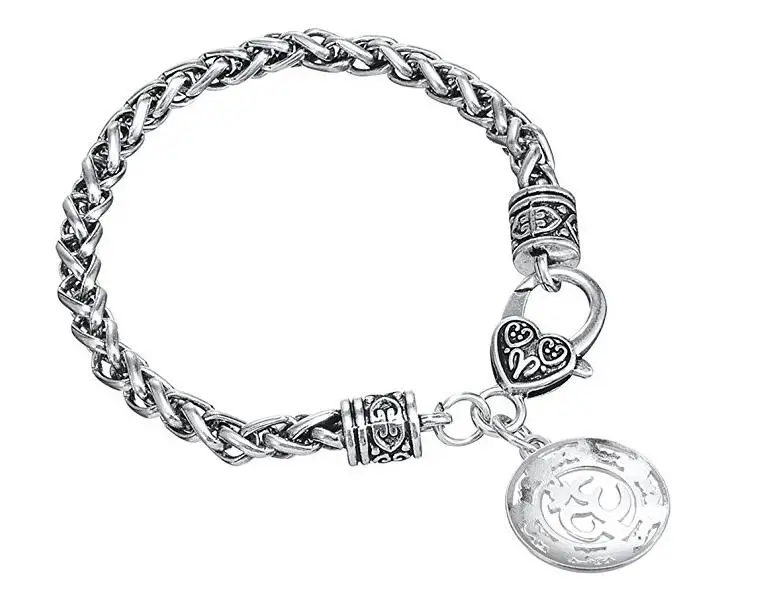 Цветной хрустальный круглый браслет Rhinstone с подвеской Wicca цепочка из пшеницы