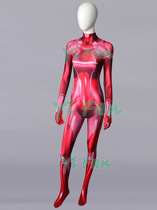 

Red Samus Zero Anime Costume Cosplay Costume Spandex Zentai Bodysuit for Halloween Party Custom Made
