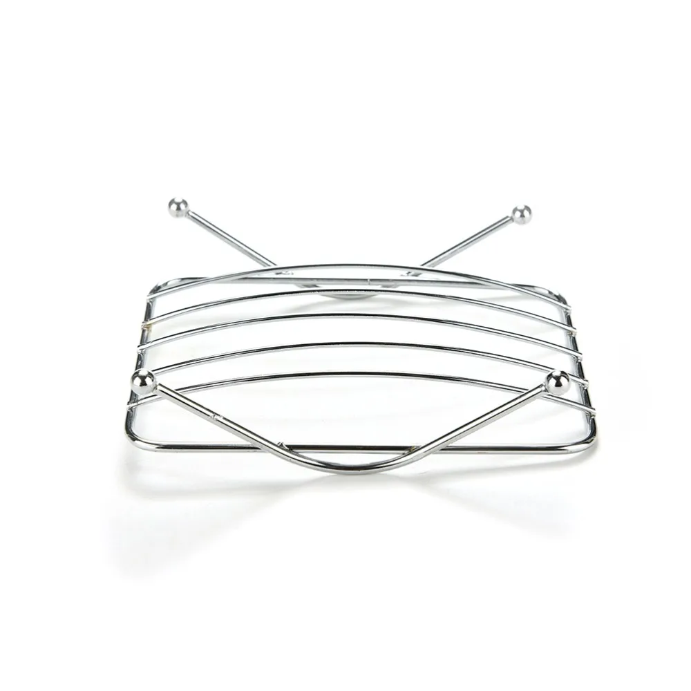 

Fast Shipping Square Round Stainless Steel Bathroom Soap Rack Box Holder Tray