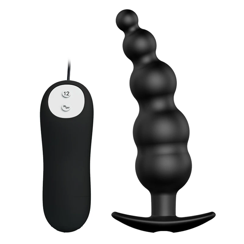 Интимные изделия 12 функций Силиконовые анальные бусины Анальная пробка вибратор