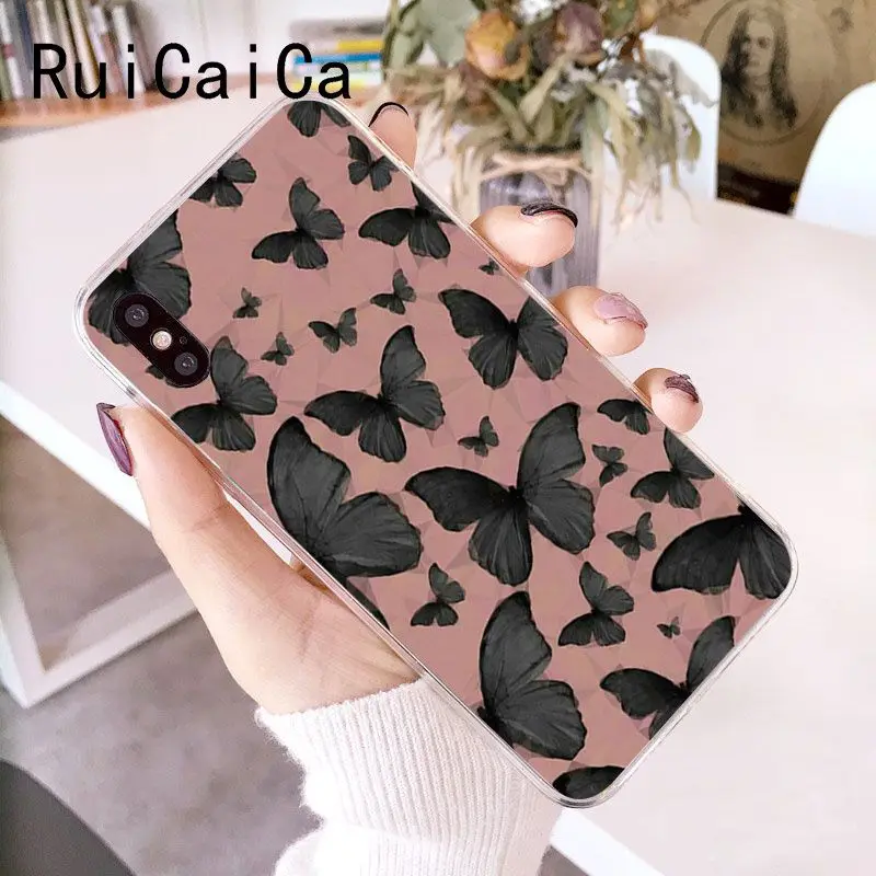 RuiCaiCa фантазия разноцветный рисунок с изображением бабочек мягкий чехол для