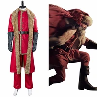 2018 movie the christmas chronicles cosplay santa claus costume woolen pu outfit hat men women new year party costume custom