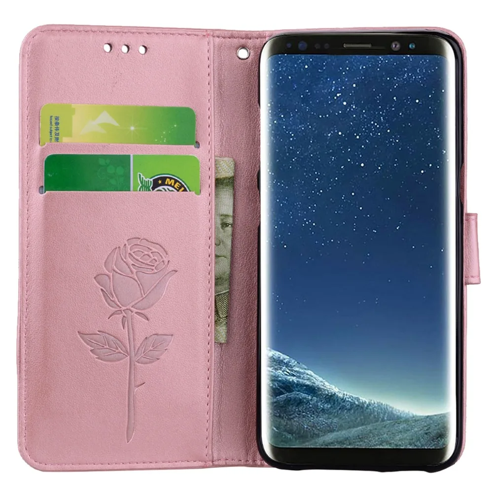 Heyjingles бумажник чехол для samsung Galaxy S8 откидная крышка Чехлы мобильных телефонов
