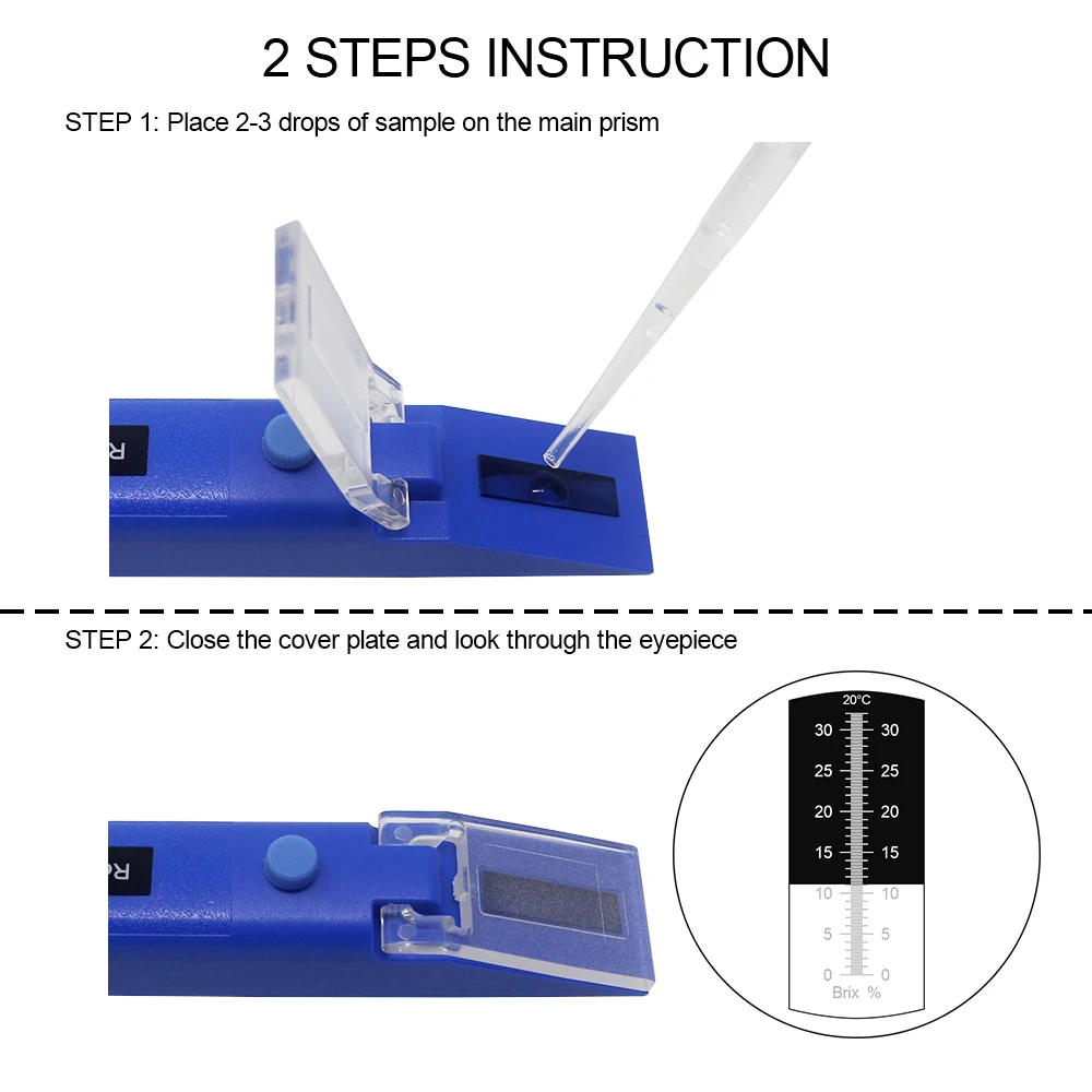 Портативный рефрактометр brix 0 32% Фруктовый Сахар содержание тестер ATC калибровки
