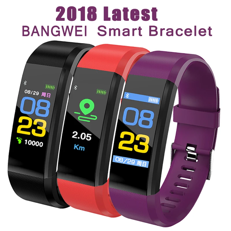 BANGWEI Смарт-часы мужские и женские спортивные Bluetooth пульсометр кровяное давление