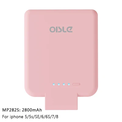 Pink-2800mAh 2800 mAh высокой Скорость Портативный Зарядное устройство для iPhone 7 6 6s 8 плюс Мощность Bank ультра тонкий зарядный чехол внешнего резервного Батарея случае - Цвет: Pink-2800mAh
