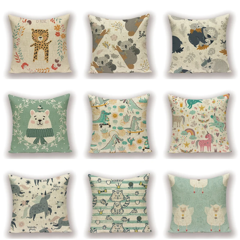 Декоративные наволочки с изображением животных тигр альпака высокое качество |