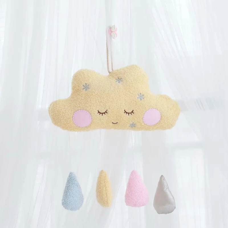 INS Kawaii подвязки красочные облака, месяц плюшевая подушка девочка детская комната украшение кроватки игрушки прекрасный подарок для детей