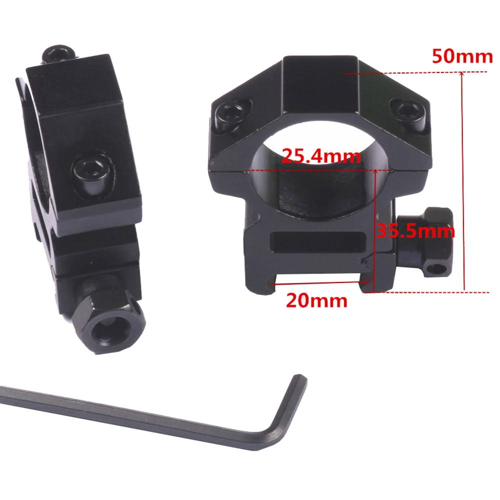 

Mizugiwa 2 шт. 25,4 мм прицел крепление кольца Вивер 20 мм Пикатинни Воздушный пистолет Охота ласточкин хвост Caza Hunting аксессуары