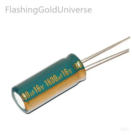 16V 1800UF High frequency low resistance Electrolytic Capacitors Size:10*25 best quality New origina | Электронные компоненты и