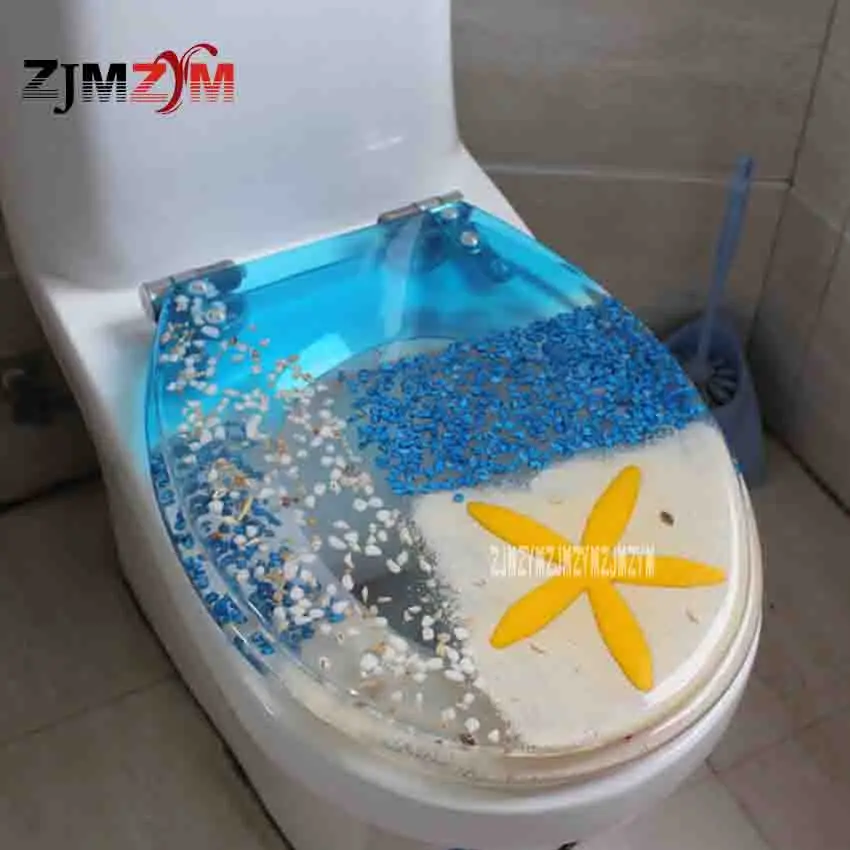 Стильный высококачественный полимерный чехол для унитаза замедляющий шарнир из