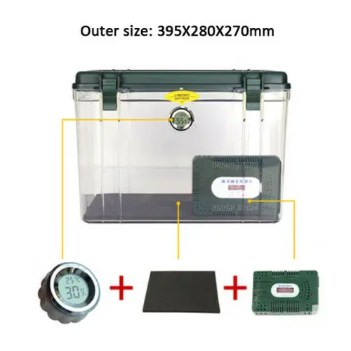 Roadfisher Waterproof Moistureproof Case Sponge Pad Hygroscopic card Dry Protect Box Dehumidifier For DSLR Camera Lens
