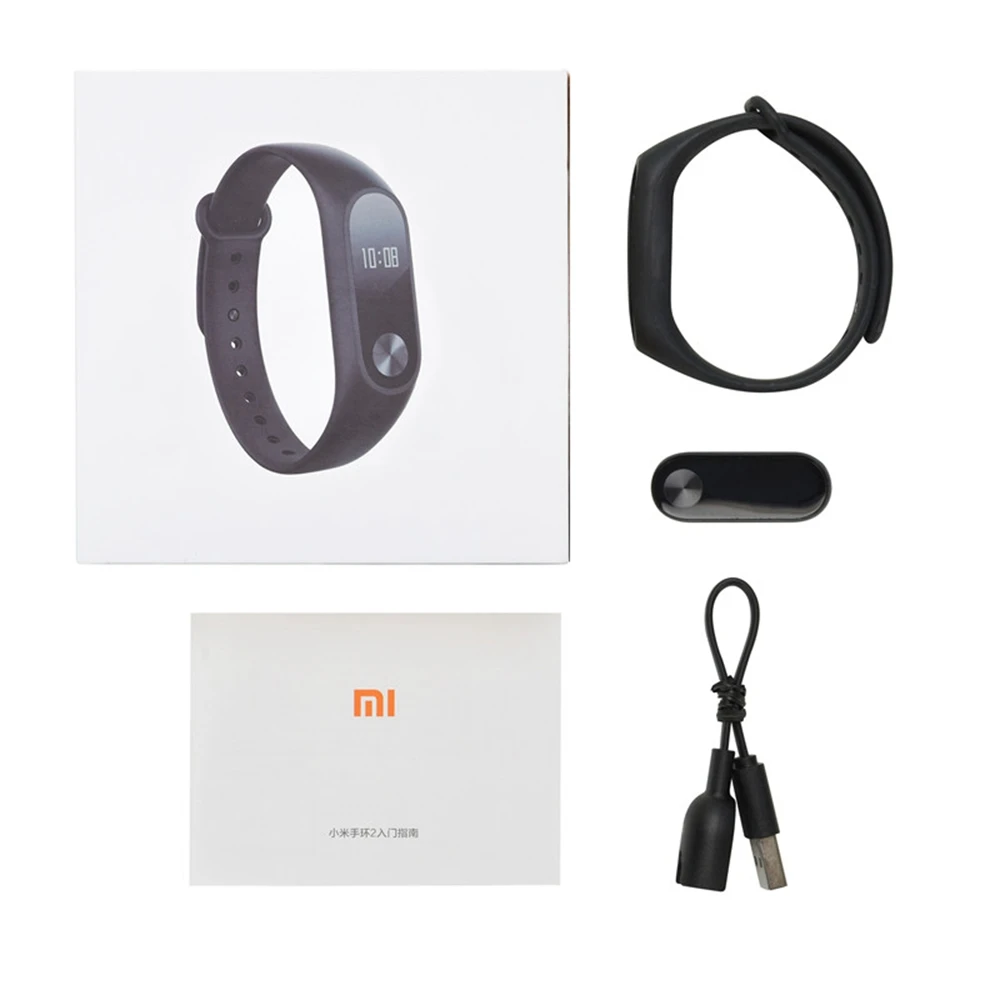 Оригинальный Смарт браслет Xiaomi Mi Band 2 фитнес монитор сердечного ритма Band2 с OLED
