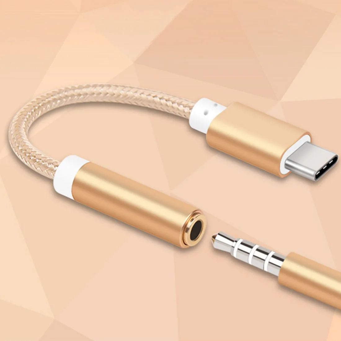 centechia USB Type C to 3.5 Earphone Adapter Type-C 3.5mm Headphone AUX audio cable converter for xiaomi 6 Letv Le 2 | Электроника