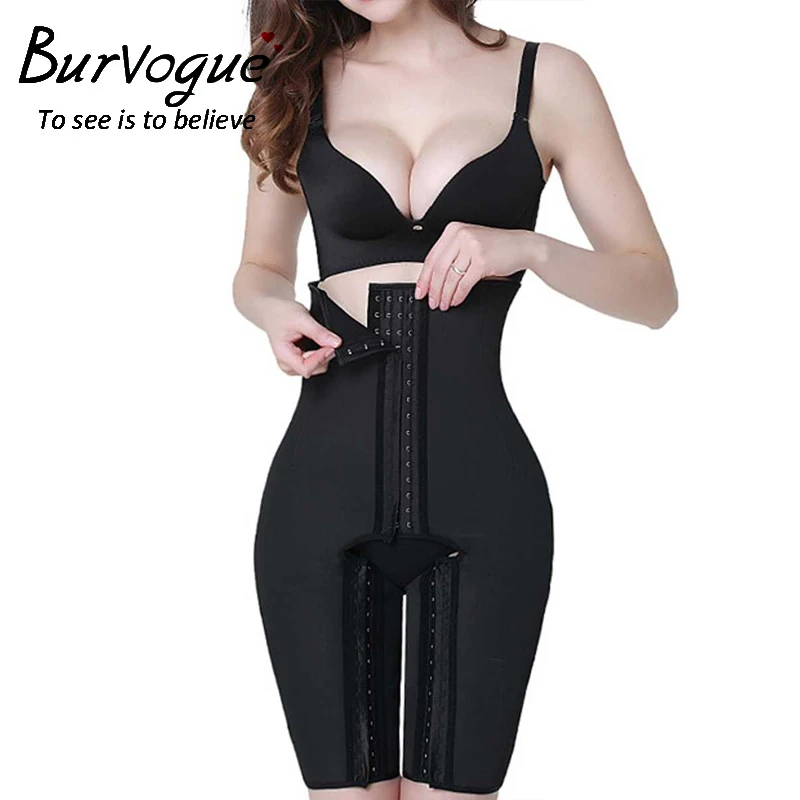 Burvogue Женская латексная корректирующая одежда с высокой талией и стальными