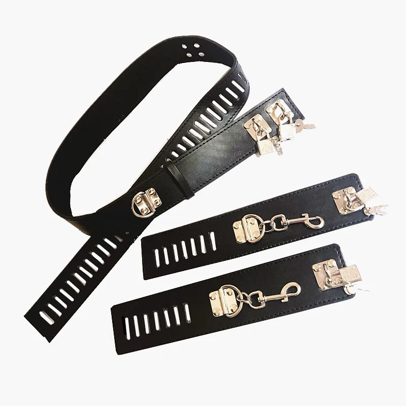 Женские Мужские сексуальные наручники кожаные с поясом пара бандаж и для БДСМ