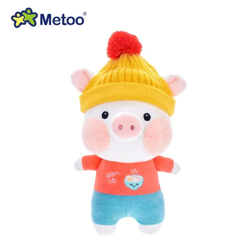 24 см кукла Metoo набивные плюшевые игрушки животные мягкие детские игрушки для девочек Дети мальчики подарок на день рождения Kawaii мультфильм свинья - Цвет: 2