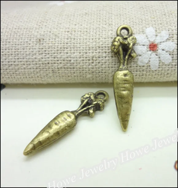 60 pcs Vintage Charms Radish Pendant Antique bronze Fit Bracelets Necklace DIY Metal Jewelry Making | Украшения и аксессуары