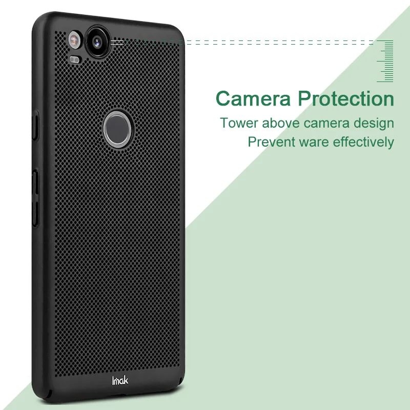IMAK Jazz Hard Case for Google Pixel 2 Mesh Design Breathable PC Full Cover Pixel2 Free Screen Protector |