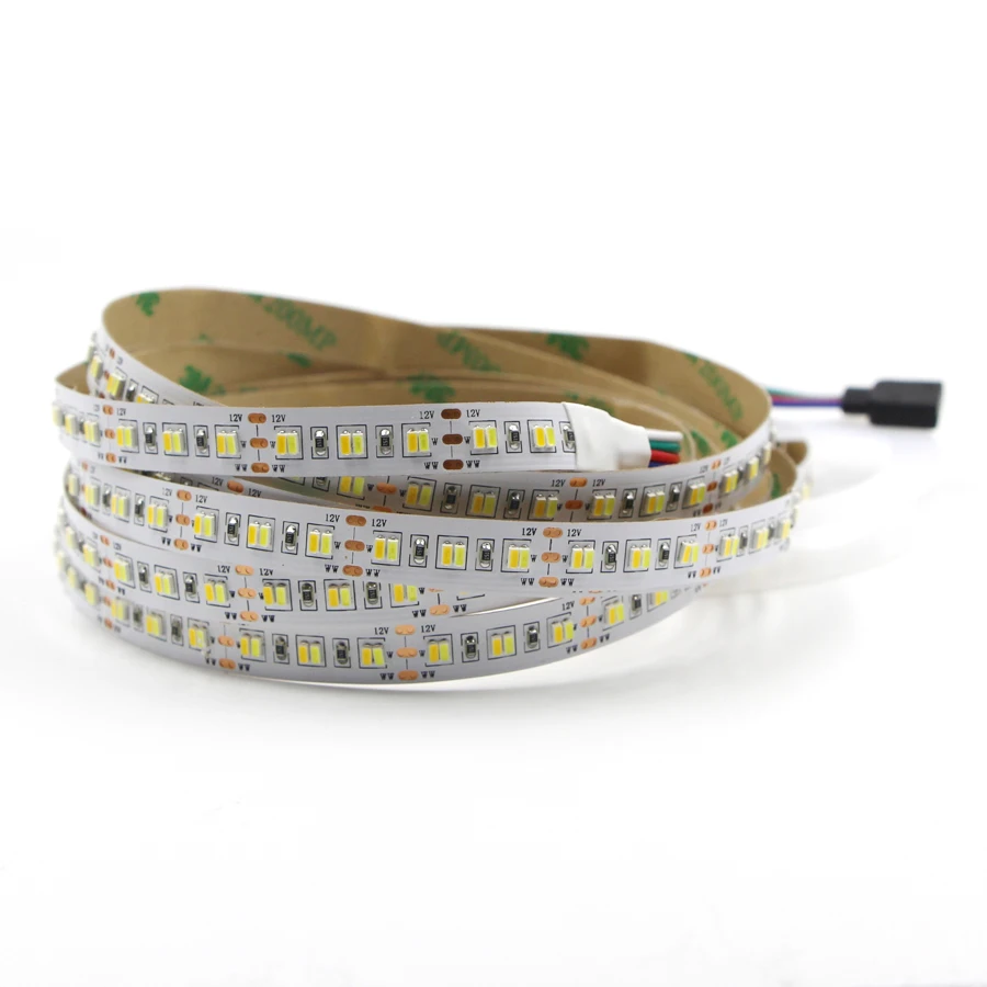 5 м 10 SMD 2835 CW/WW двойной белый цвет Регулируемая температура CCT 12В 24В Двухцветная