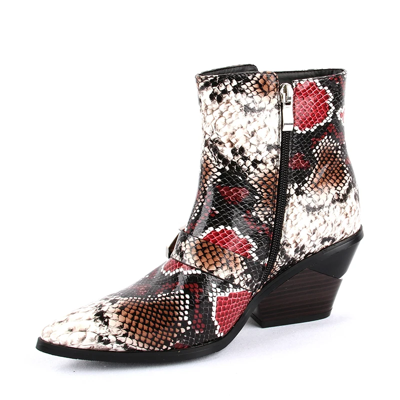 Новинка 2019 года сезон осень стильные женские ботинки ботильоны с острым носком
