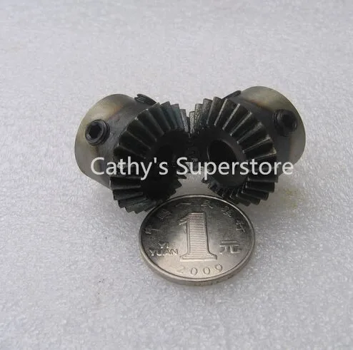 

Bevel Gear a pair 25T 1 Mod Modulus ratio 1:1 Rough Bore 45steel right angle rectangle for transmission parts Industry robot DIY