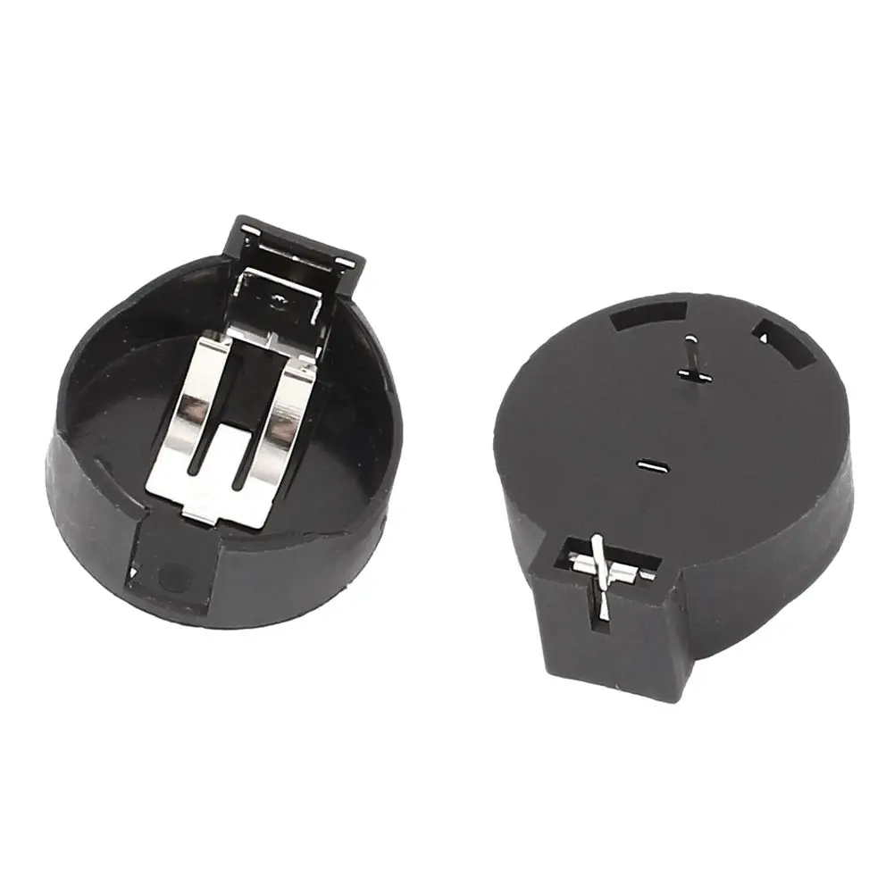 HOT 2pcs монет Кнопка держатель батареи Разъем для CR2477 LIR2477 черный| |