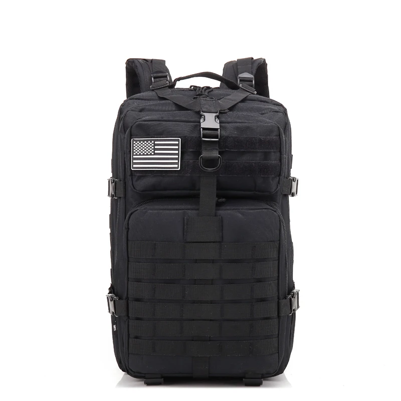 Black FAFAIR 45L армейский тактический военный рюкзак штурмовой Тактический пехотный рюкзак спортивный походный большой емкости походная сумка рюкзаки - Цвет: Black