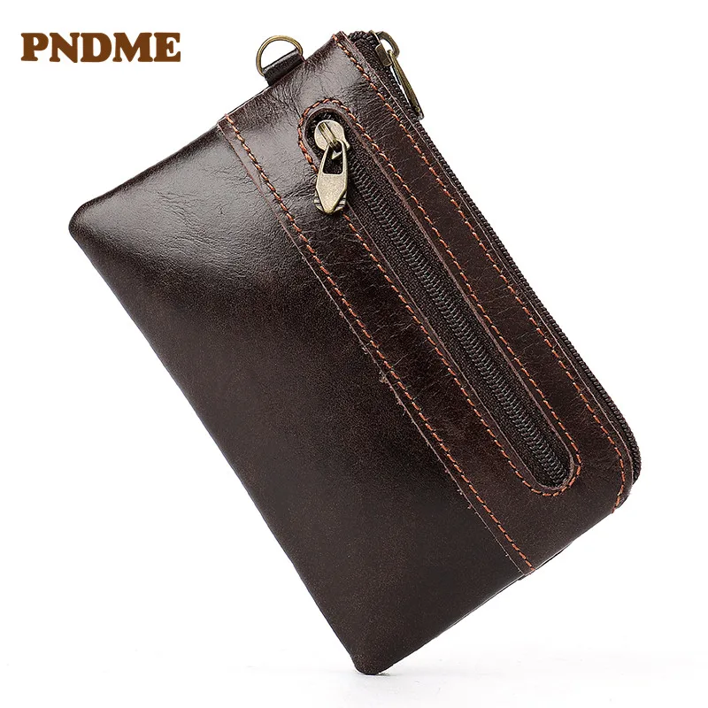 Винтажный однотонный кожаный кошелек Повседневный Кошелек из воловьей кожи на