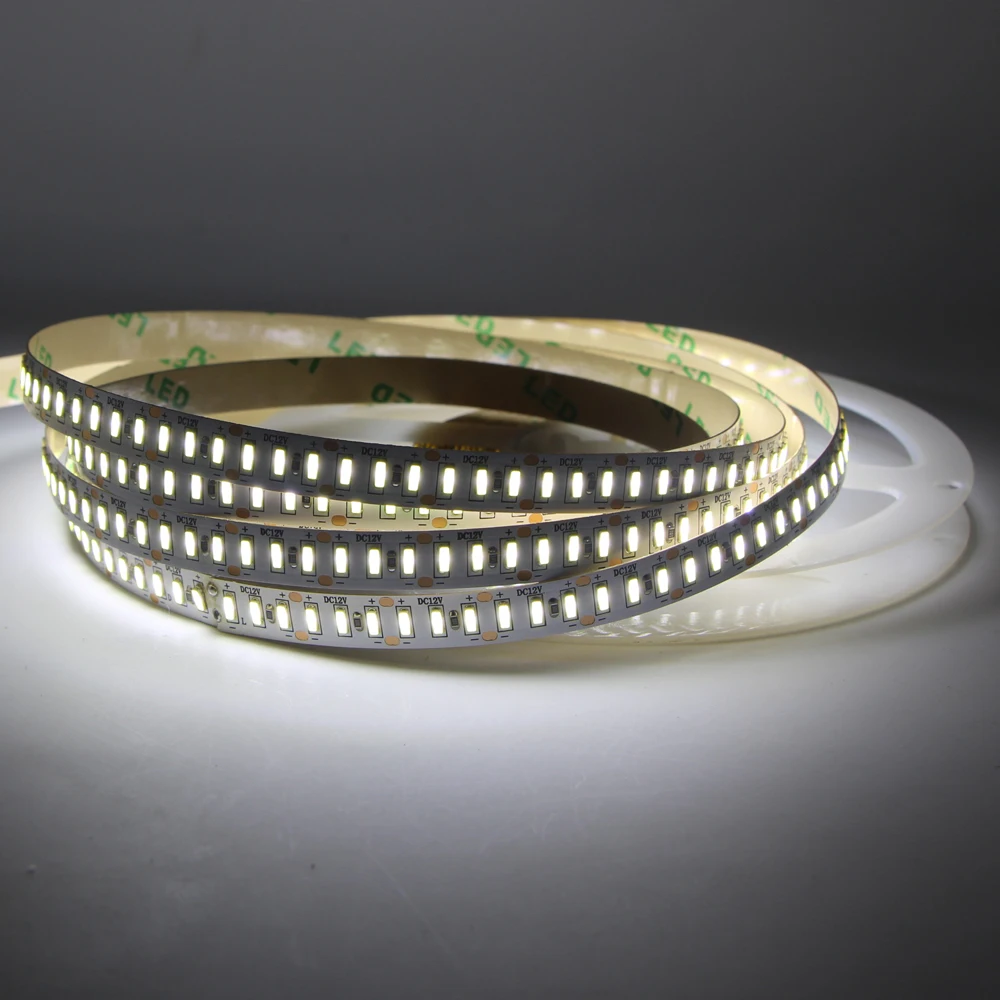 SMD 3014 4014 Светодиодная лента светильник 204 светодиодный/м супер яркий не водонепроницаемый светодиодный ленточный светильник DC 12 В белый/теплый белый 5 м светодиодный s полоса