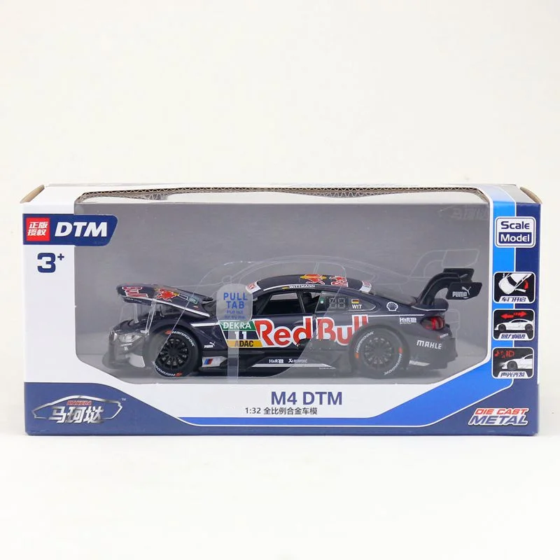 RMZ City/1:32/литая модель игрушечной игрушки из сплава/DTM M4 гоночный автомобиль оттягивающийся/образовательная Коллекция/звук и светильник/подарок/малыш/оригинальная коробка
