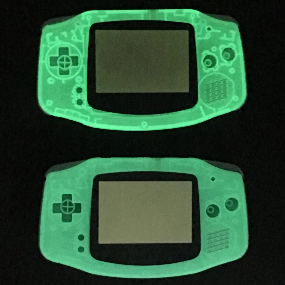 Светящийся в темноте для Gameboy Advance пластиковый корпус экран для GBA светящийся чехол