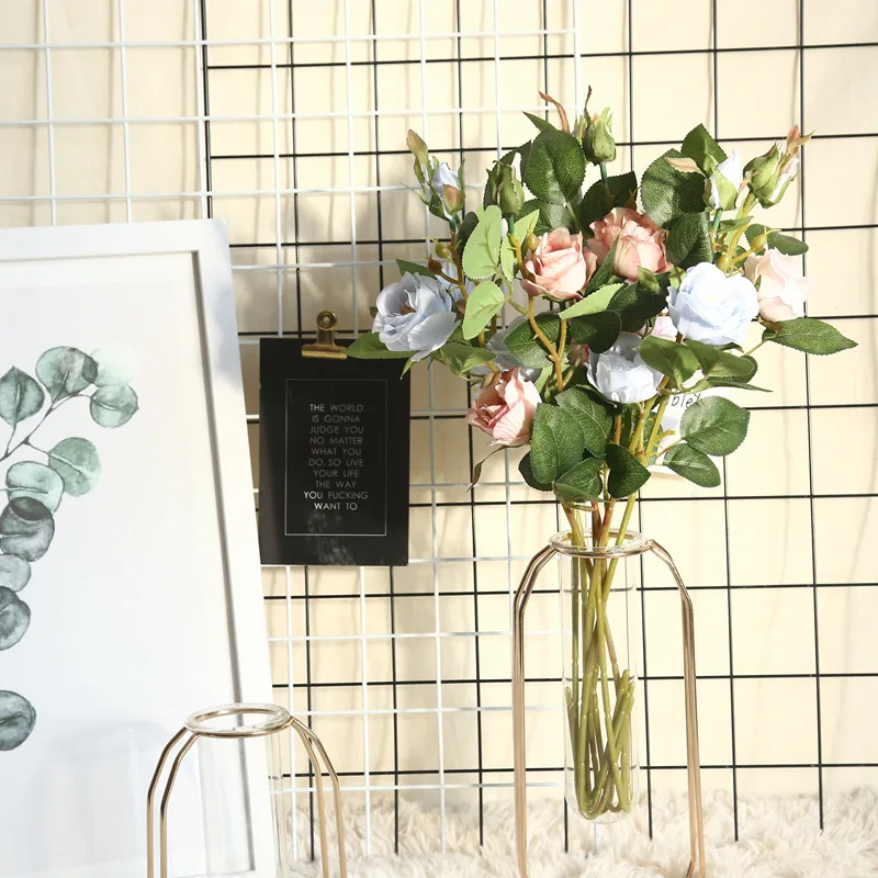 Simulated Rose Decoration Home Wedding Road Induced Flowers Hand-held Flower Wall Plant Fake | Дом и сад