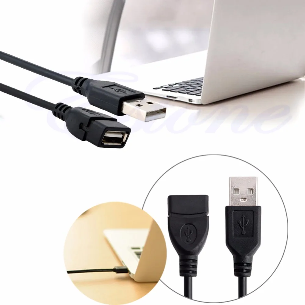 2018 3FT 1 м USB 2 0 Мужской Женский продлить кабель-удлинитель шнура Extender для