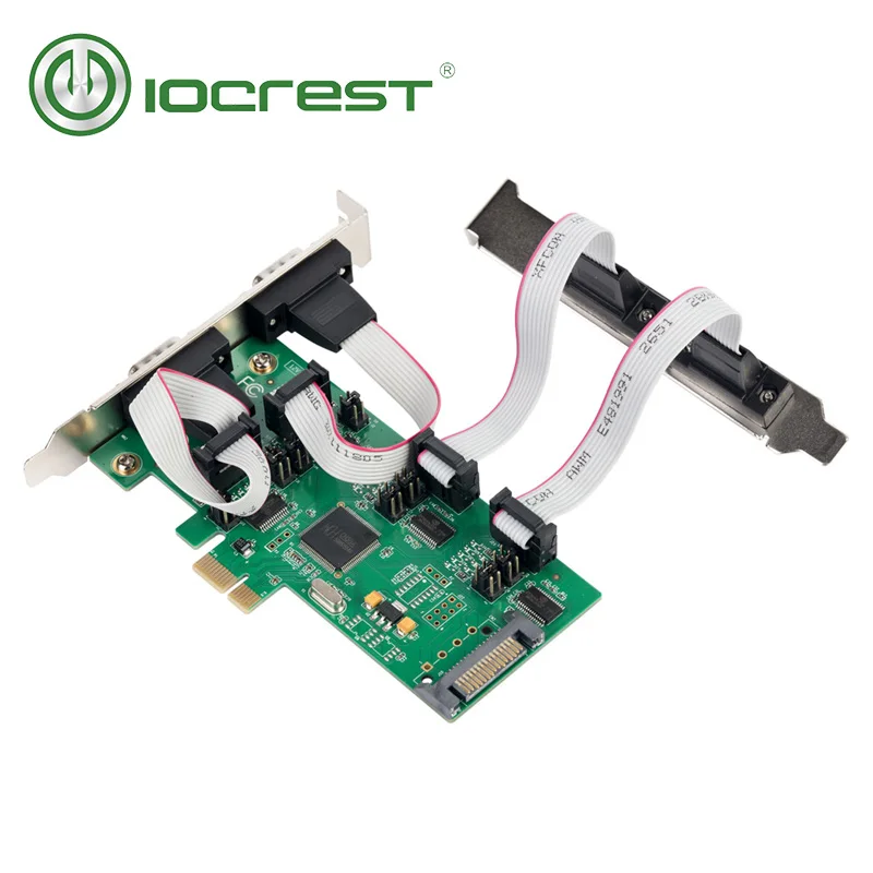 Карта контроллера IOCREST с 4 DB-9 последовательными портами Rs232 Pcie набор микросхем Wch384
