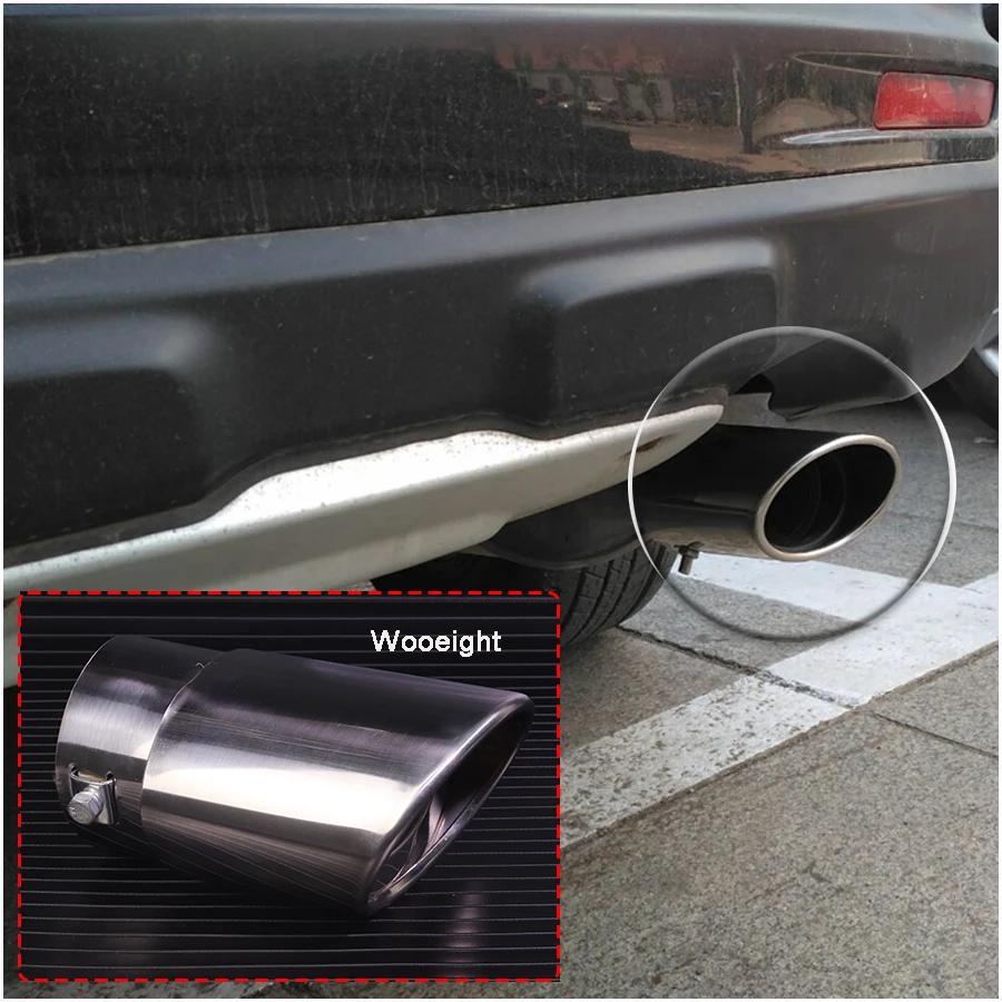 1Pc High Grade 304 Stainless Steel Exhaust Tail Rear Muffler Tip Pipe For Honda CRV CR-V 2007- 2011 Car Tailpipe Accessories
