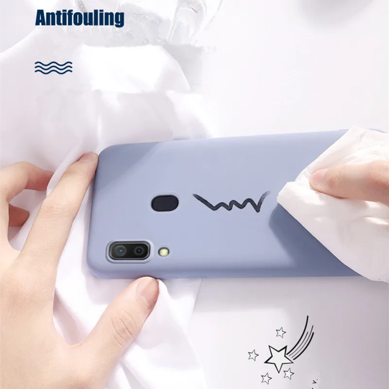 200pcs/lot Liquid silicone Phone Case For Samsung Galaxy A10 A20 A30 A40 A50 A60 A70 A80 A90 M10 M20 M30 TPU Back Cover