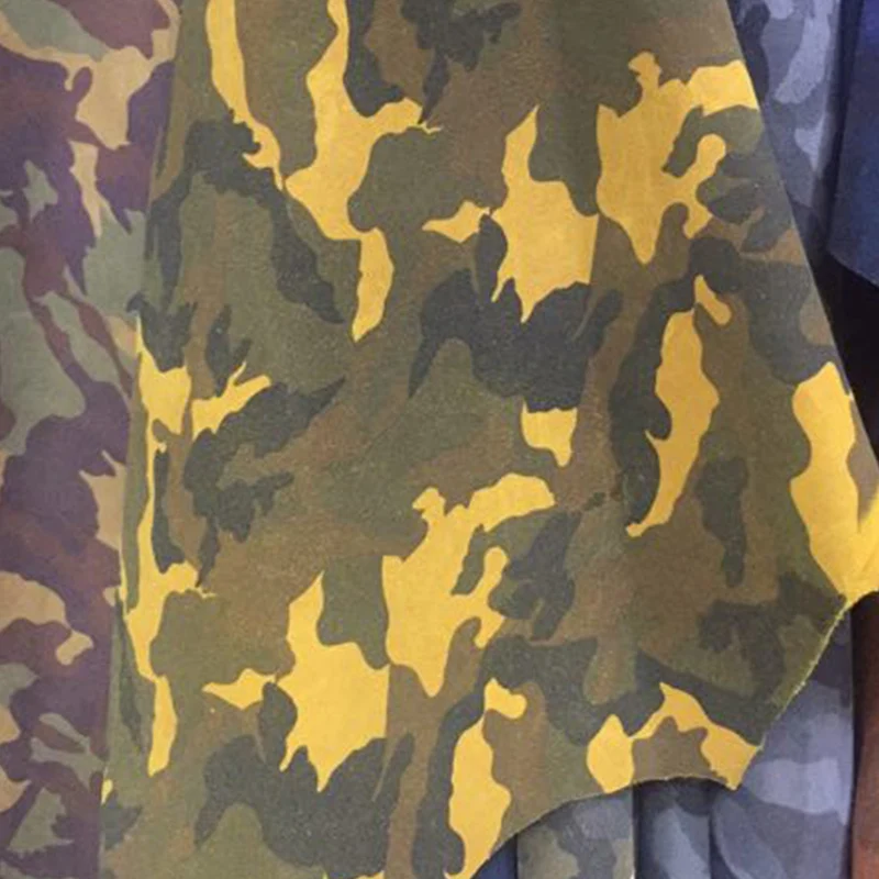 Hotsale Camo Printed Genuine Suede Leather Piece for Shoes/Boot/Handbag Free Shipping | Дом и сад