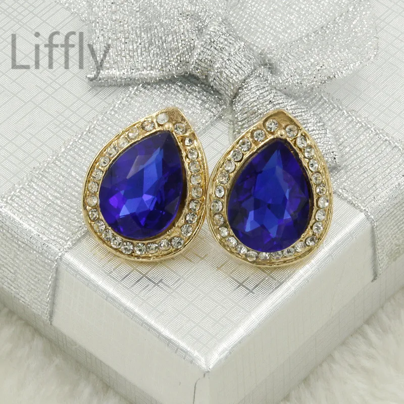 Роскошные женские вечерние комплекты ювелирных изделий Модный Голубой