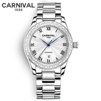 watch women luxury fashion casual 30m waterproof automatic mechanical watches steel strap sport ladies elegant wrist watch girl