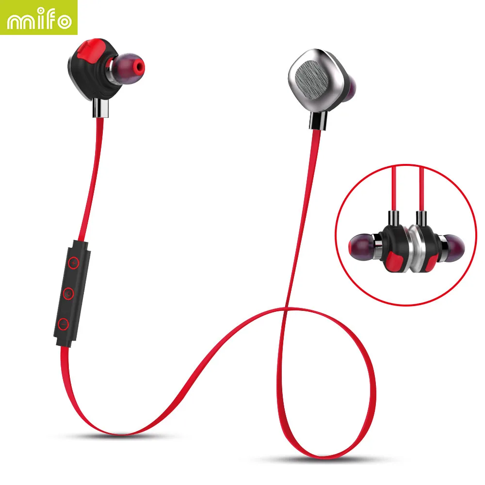 MIFO U5 ПЛЮС Водонепроницаемый IPX7 Гарнитуры Sweatproof Bluetooth 4.1 Стерео Micphone HIFI Магнитного