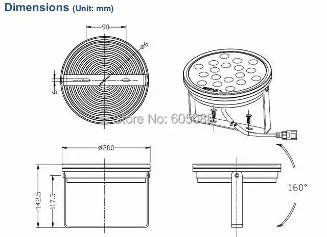 Уличный светодиодный проектор высокой мощности IP65 48 Вт 4 в 1 rgbw DC24v полноцветный