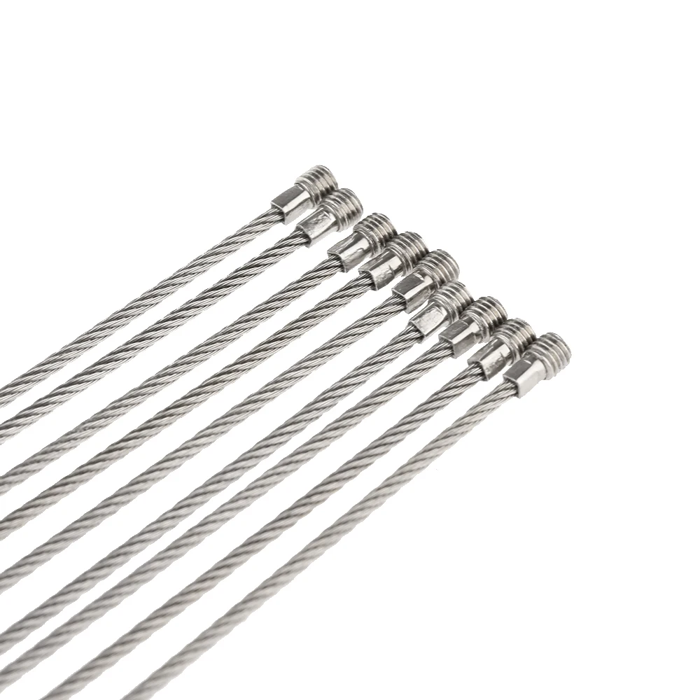 10 шт./компл. брелок для ключей из нержавеющей стали проводной кабель активного