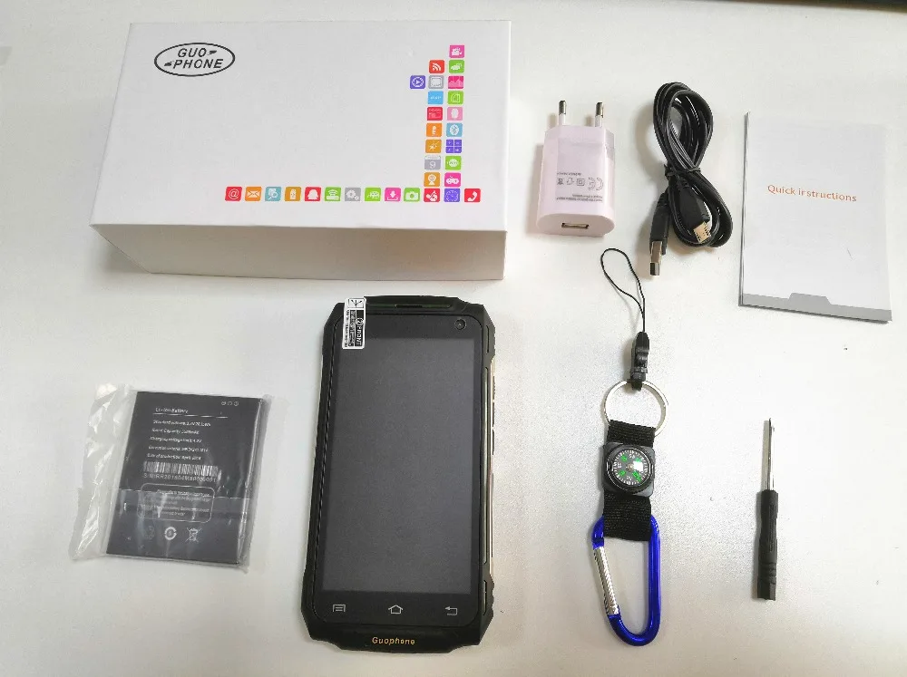 GUOPHONE X2 IP67 водонепроницаемый ударопрочный мобильный телефон 5500 мАч 5," HD MTK6737 четырехъядерный 2 ГБ+ 16 ГБ Android 6,0 8 Мп gps 4G смартфон