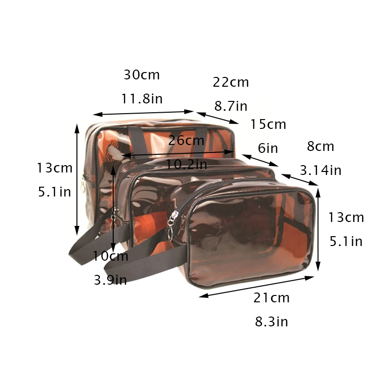 Прозрачная косметичка из ПВХ для женщин дорожные косметички органайзер