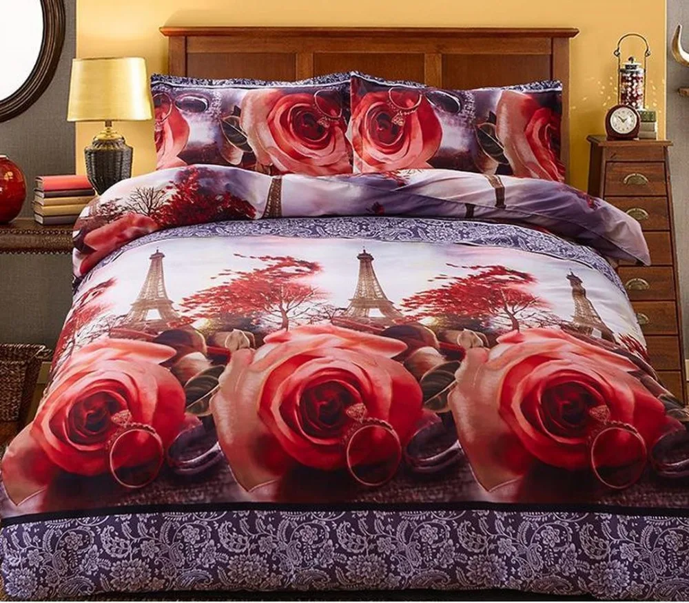 Постельные принадлежности Сельский Цветок стереоскопический 3 d лист 4