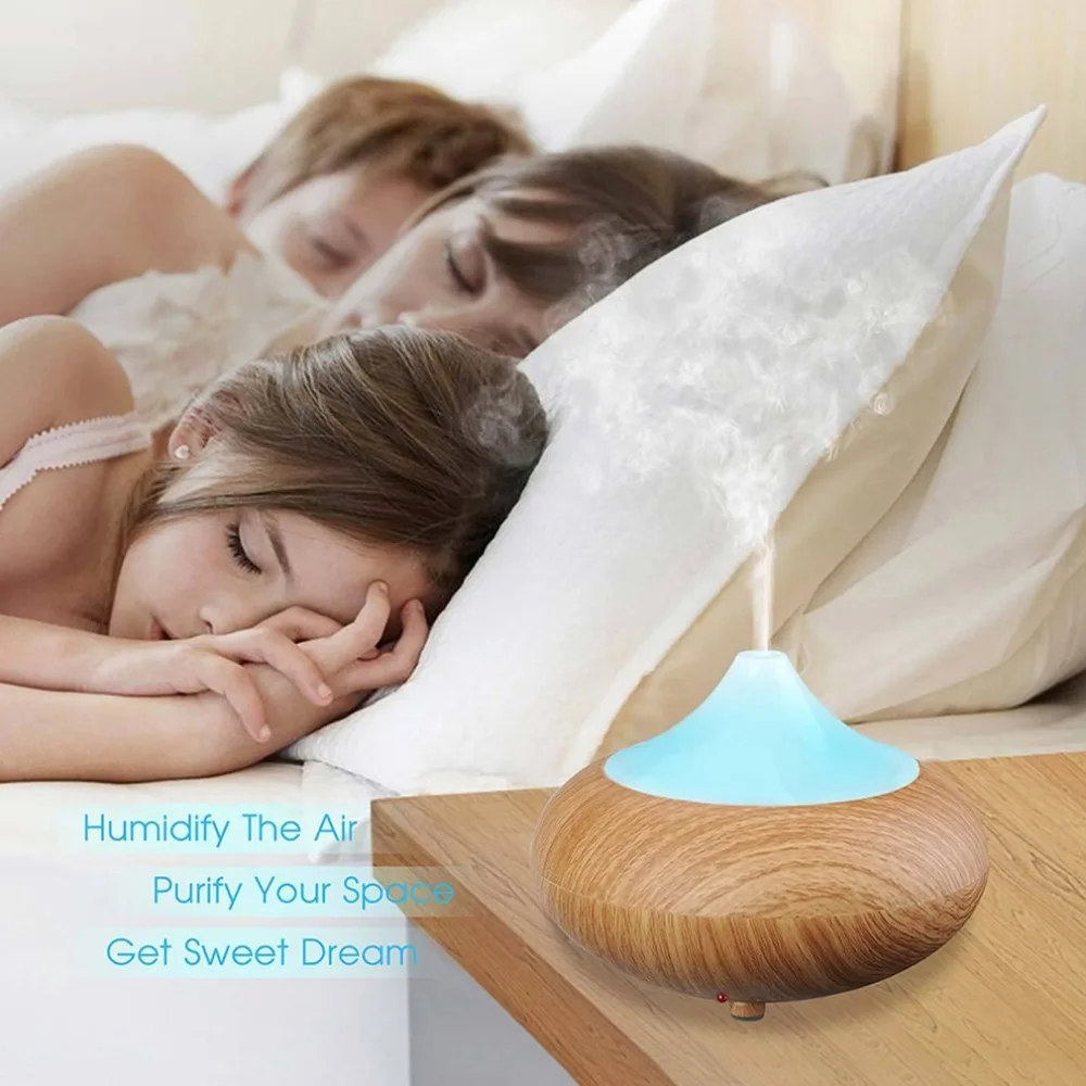 Деревянный светодиодный ультразвуковой увлажнитель звуковой аромадиффузор