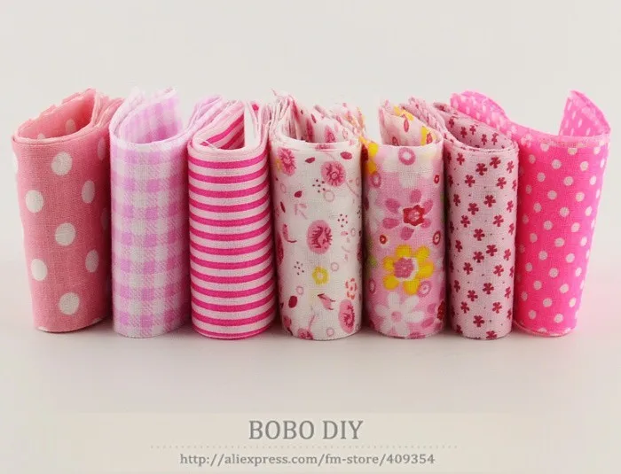 Новинка 7 шт./лот хлопок розовые комплекты ткань поездок 5 см x 100 см Jelly roll стежка ткани Лоскутное текстильной швейной игрушки tildas