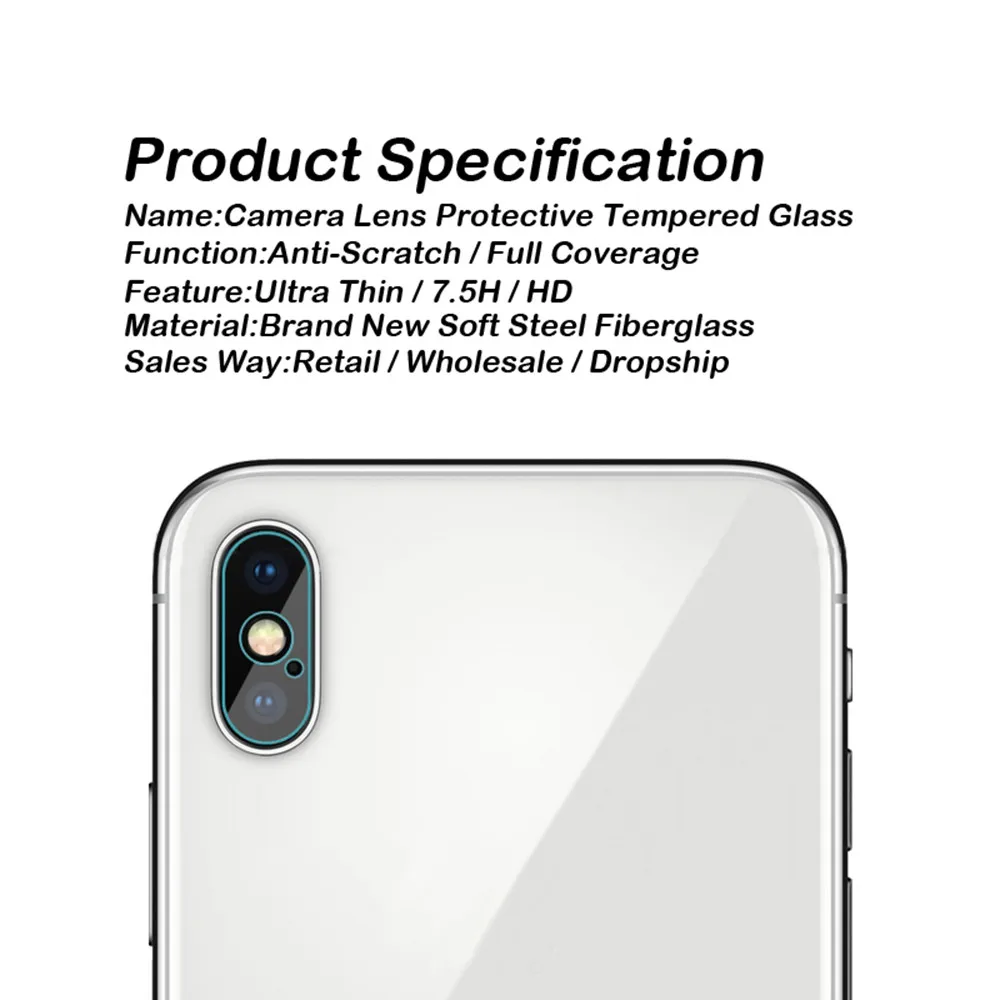Защитная пленка для объектива задней камеры iphone X XS Max XR закаленное стекло защиты
