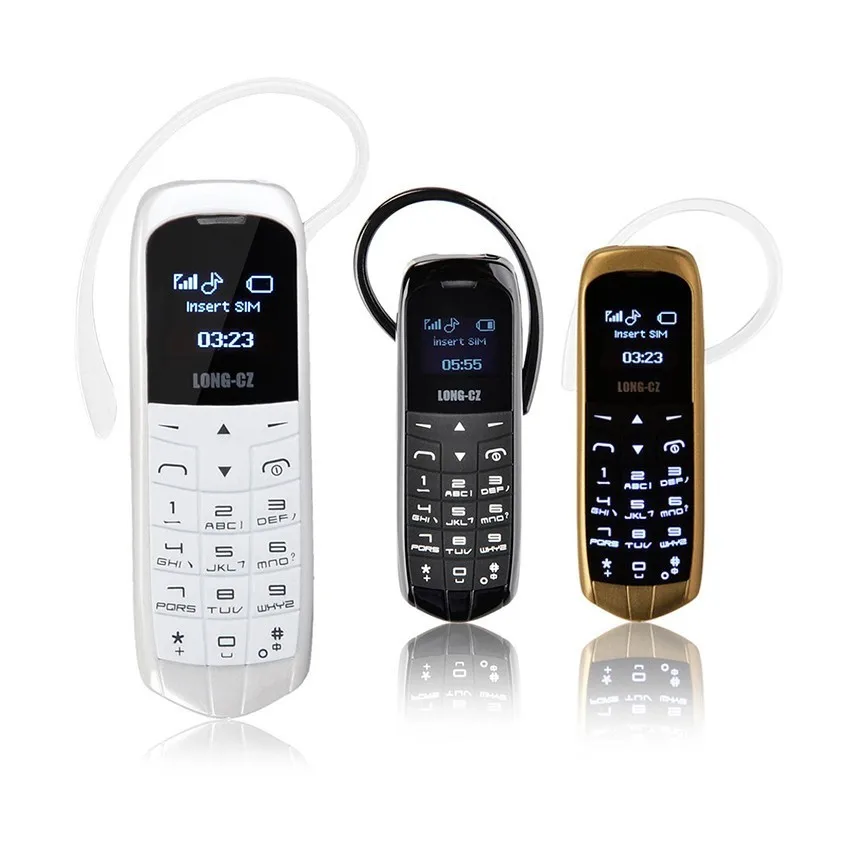 

Long-CZ J8 mini mobile Phone bluetooth earphone Dialer phones with Hands Free Support FM Radio single SIM GSM cell phone